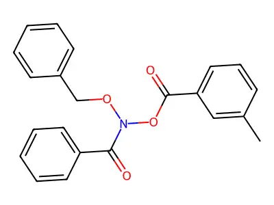 Benzamide, N-((3-methylbenzoyl)oxy)-N-(phenylmethoxy)- structure