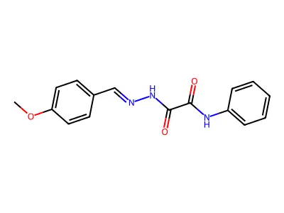 N'-[(4-methoxyphenyl)methylideneamino]-N-phenyloxamide structure