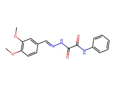N'-[(3,4-dimethoxyphenyl)methylideneamino]-N-phenyloxamide structure