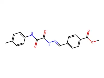Methyl 4-[[[2-(4-methylanilino)-2-oxoacetyl]hydrazinylidene]methyl]benzoate structure