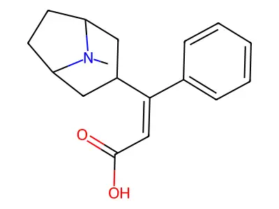 3-(8-Methyl-8-azabicyclo[3.2.1]octan-3-yl)-3-phenylprop-2-enoic acid structure