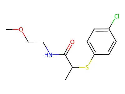 2-(4-Chlorophenylthio)-N-(2-methoxyethyl)propanamide structure