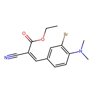 ethyl (2E)-3-[3-bromo-4-(dimethylamino)phenyl]-2-cyanoprop-2-enoate structure