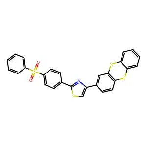 2-(4-(Phenylsulfonyl)phenyl)-4-(thianthren-2-yl)thiazole structure