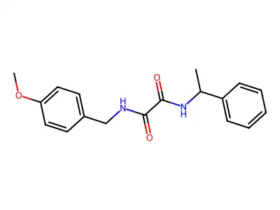 N-(4-methoxybenzyl)-N'-(1-phenylethyl)ethanediamide structure