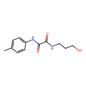 N-(3-hydroxypropyl)-N'-(4-methylphenyl)oxamide structure