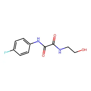 N'-(4-fluorophenyl)-N-(2-hydroxyethyl)oxamide structure