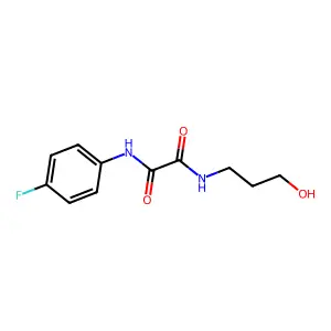 N'-(4-fluorophenyl)-N-(3-hydroxypropyl)oxamide structure