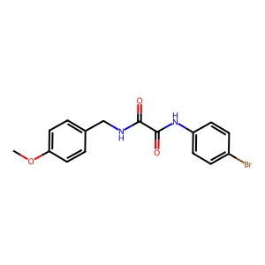 N-(4-bromophenyl)-N'-(4-methoxybenzyl)ethanediamide structure