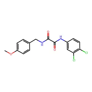 N-(3,4-dichlorophenyl)-N'-(4-methoxybenzyl)ethanediamide structure
