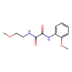 N-(2-methoxyethyl)-N'-(2-methoxyphenyl)ethanediamide structure