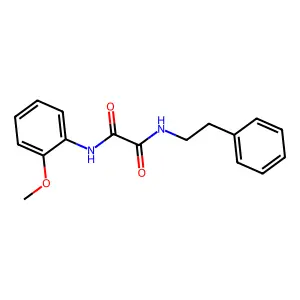 N-(2-methoxyphenyl)-N'-(2-phenylethyl)ethanediamide structure