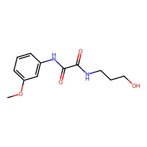 N-(3-hydroxypropyl)-N'-(3-methoxyphenyl)oxamide structure