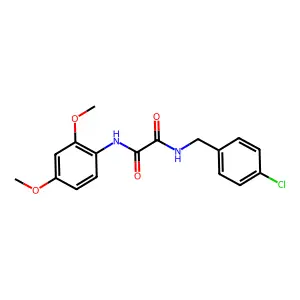 N-(4-chlorobenzyl)-N'-(2,4-dimethoxyphenyl)ethanediamide structure