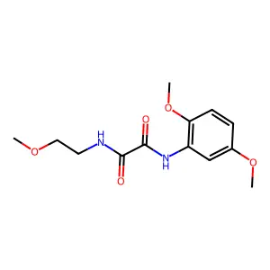 N'-(2,5-dimethoxyphenyl)-N-(2-methoxyethyl)oxamide structure