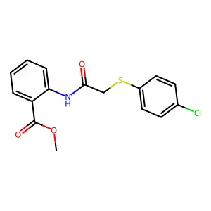 Methyl 2-({[(4-chlorophenyl)sulfanyl]acetyl}amino)benzoate structure