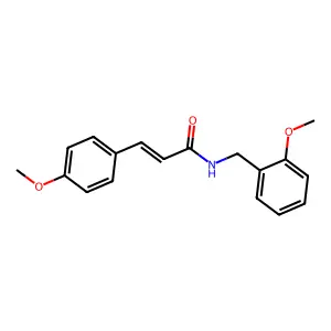 N-(2-methoxybenzyl)-3-(4-methoxyphenyl)acrylamide structure