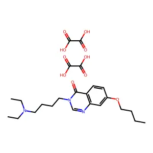 4(3H)-Quinazolinone, 7-butoxy-3-(4-(diethylamino)butyl)-, oxalate (1:2) structure