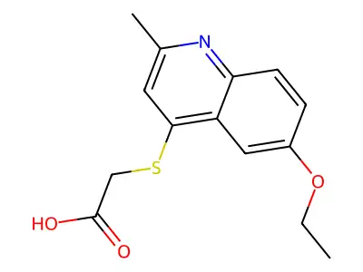 [(6-Ethoxy-2-methylquinolin-4-yl)sulfanyl]acetic acid structure