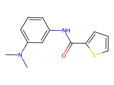 N-[3-(dimethylamino)phenyl]thiophene-2-carboxamide structure