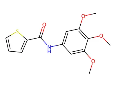 N-(3,4,5-trimethoxyphenyl)thiophene-2-carboxamide structure
