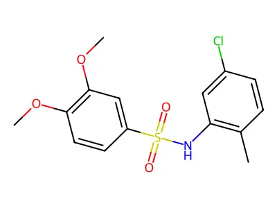 N-(5-chloro-2-methylphenyl)-3,4-dimethoxybenzenesulfonamide structure