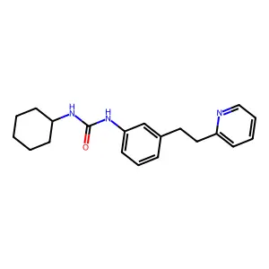 1-Cyclohexyl-3-[3-(2-pyridin-2-ylethyl)phenyl]urea structure
