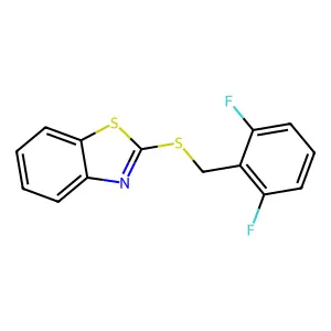 2-[(2,6-Difluorobenzyl)sulfanyl]-1,3-benzothiazole structure
