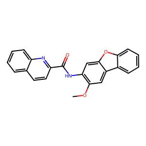 N-(2-Methoxydibenzo[b,d]furan-3-yl)-2-quinolinecarboxamide structure