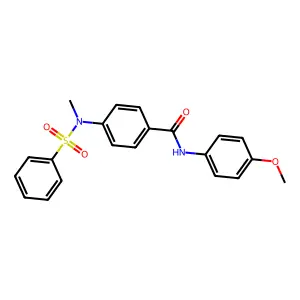 4-[benzenesulfonyl(methyl)amino]-N-(4-methoxyphenyl)benzamide structure