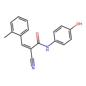 (2Z)-2-Cyano-N-(4-hydroxyphenyl)-3-(2-methylphenyl)acrylamide structure