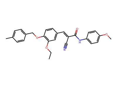 2-cyano-3-{3-ethoxy-4-[(4-methylphenyl)methoxy]phenyl}-N-(4-methoxyphenyl)prop-2-enamide structure