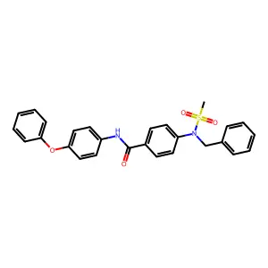 4-[benzyl(methylsulfonyl)amino]-N-(4-phenoxyphenyl)benzamide structure