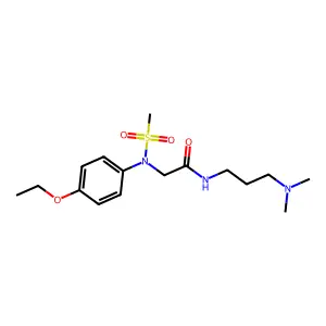N-[3-(dimethylamino)propyl]-2-(4-ethoxy-N-methylsulfonylanilino)acetamide structure