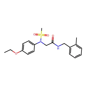 2-(4-ethoxy-N-methylsulfonylanilino)-N-[(2-methylphenyl)methyl]acetamide structure