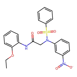 2-[N-(benzenesulfonyl)-3-nitroanilino]-N-(2-ethoxyphenyl)acetamide structure