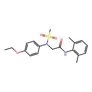 N-(2,6-dimethylphenyl)-2-(4-ethoxy-N-methylsulfonylanilino)acetamide structure