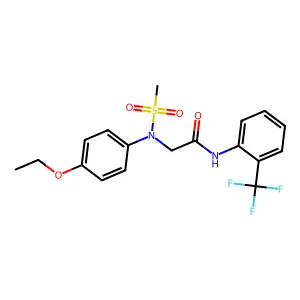 2-(4-ethoxy-N-methylsulfonylanilino)-N-[2-(trifluoromethyl)phenyl]acetamide structure