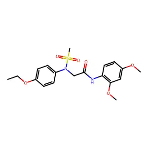 N-(2,4-dimethoxyphenyl)-2-(4-ethoxy-N-methylsulfonylanilino)acetamide structure