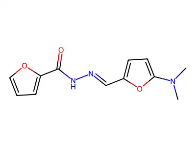 N-[(E)-[5-(dimethylamino)furan-2-yl]methylideneamino]furan-2-carboxamide structure