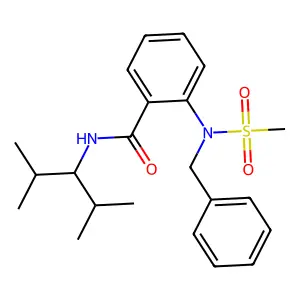 2-[benzyl(methylsulfonyl)amino]-N-(2,4-dimethylpentan-3-yl)benzamide structure