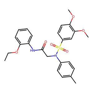 2-(N-(3,4-dimethoxyphenyl)sulfonyl-4-methylanilino)-N-(2-ethoxyphenyl)acetamide structure