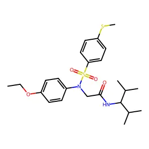 N-(2,4-dimethylpentan-3-yl)-2-(4-ethoxy-N-(4-methylsulfanylphenyl)sulfonylanilino)acetamide structure