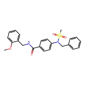 4-[benzyl(methylsulfonyl)amino]-N-(2-methoxybenzyl)benzamide structure