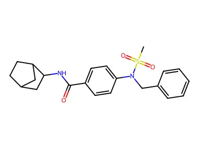 4-[benzyl(methylsulfonyl)amino]-N-(3-bicyclo[2.2.1]heptanyl)benzamide structure