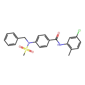 N-(5-chloro-2-methylphenyl)-4-[(methylsulfonyl)(phenylmethyl)amino]benzamide structure