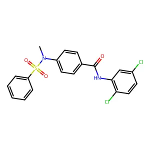 N-(2,5-dichlorophenyl)-4-[methyl(phenylsulfonyl)amino]benzamide structure