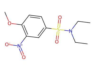 N,N-diethyl-4-methoxy-3-nitrobenzenesulfonamide structure