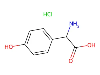 2-Amino-2-(4-hydroxyphenyl)acetic acid hydrochloride structure