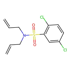 2,5-dichloro-N,N-bis(prop-2-enyl)benzenesulfonamide structure